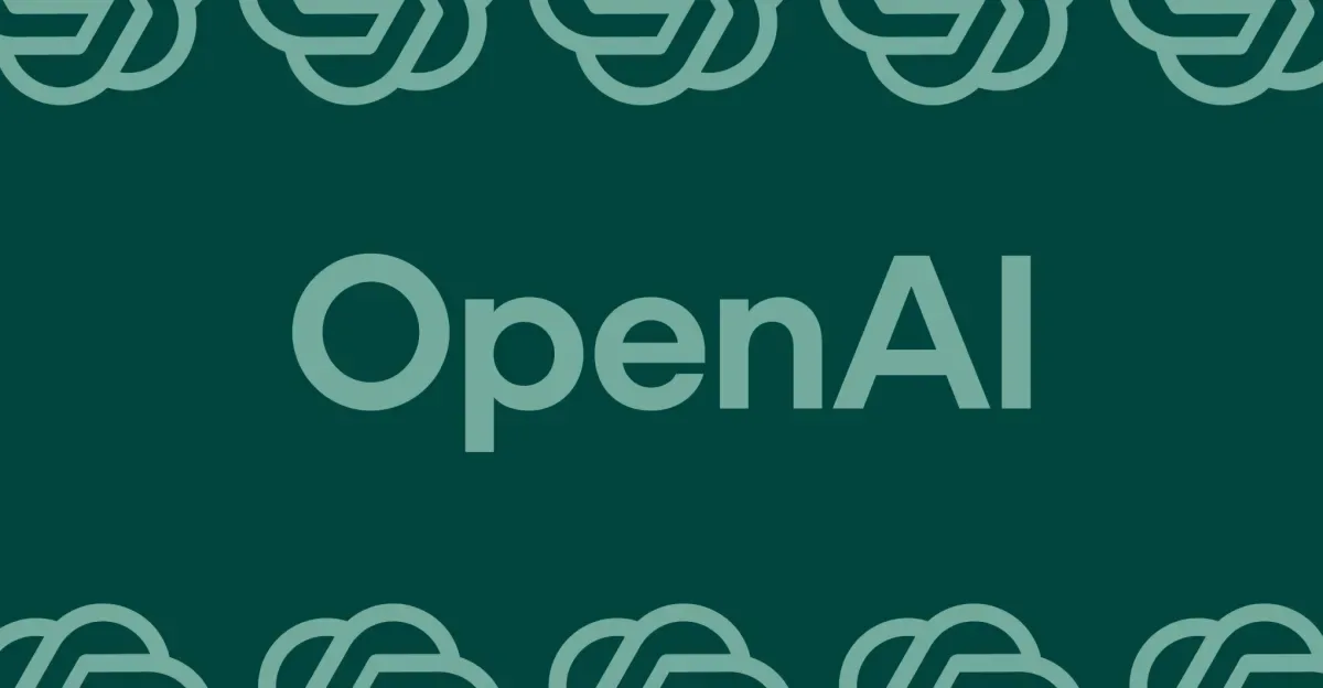 Vector illustration of the Open AI logo.